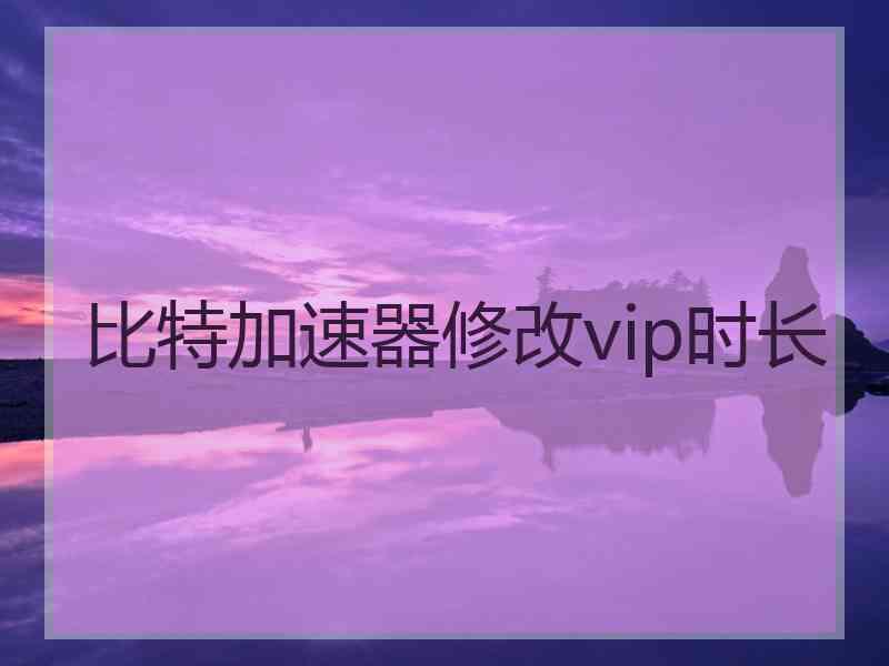比特加速器修改vip时长 比特加速器修改vip时长