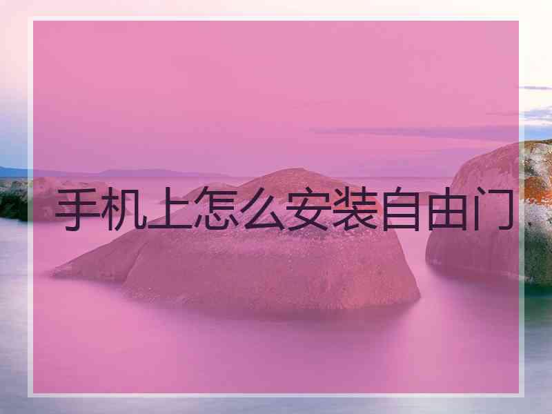 手机上怎么安装自由门